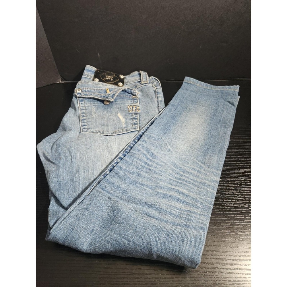 Miss Me Ankle Skinny Jeans JS5547K 28 x‎ 29 Embroidered Embellished Distressed